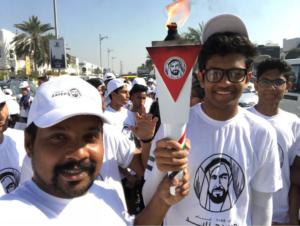 Lighting the torch for Zayed event